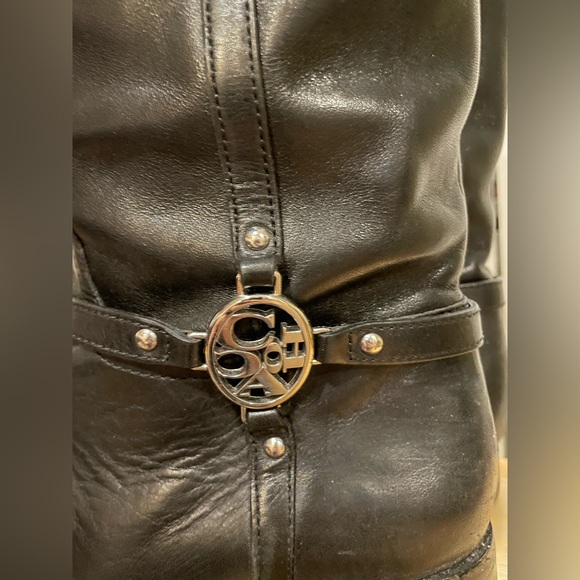 Coach “Mulan” Black Riding boot style with silver details - Picture 6 of 16